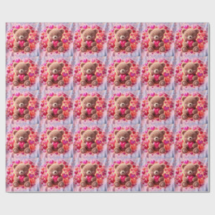 Cute Shiny Teddy Love Wrapping Paper🧸💖 Paper