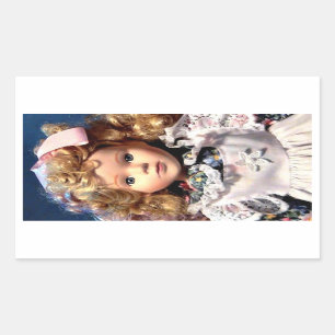 Cute Shirley Temple Doll Rectangular Sticker