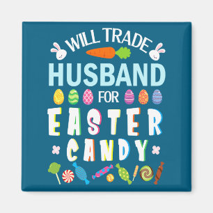 Cute Shirt Bunnies Face Will Trade Husband Magnet