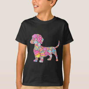Cute Shirt Colorful Eggs Dachshund Dog Puppy
