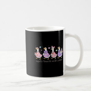 Cute Shirt Cupid's Favorite Social Worker Goose Coffee Mug