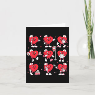 Cute Shirt Nurse Conversation Hearts Valentines Da Card