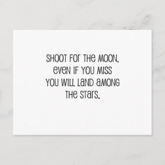 Cute, "Shoot for the moon" Postcard