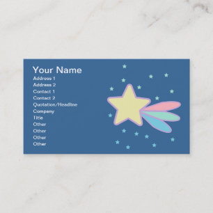 Cute Shooting Star Comet Business Card