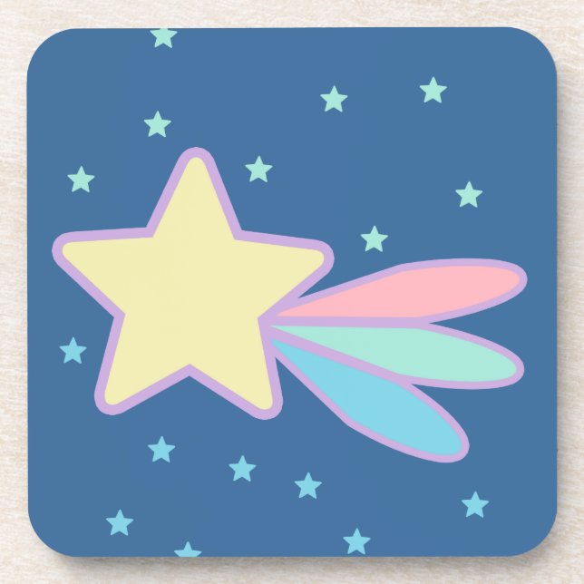Cute Shooting Star Comet Coaster (Front)