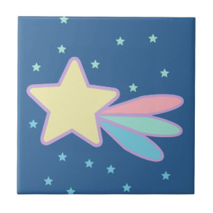 Cute Shooting Star Comet Tile