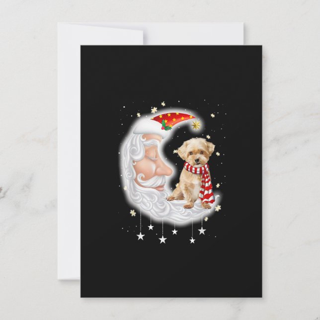 Cute Shorkie With Santa Hat Christmas Dog Lover Invitation (Front)