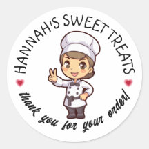 Cute Short Hair Baker Kawaii Graphic Thank You