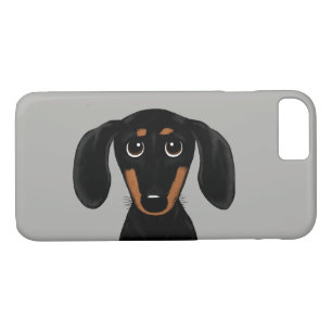 Cute Short Haired Black and Tan Dachshund iPhone 8/7 Case
