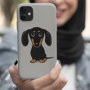 Cute Short Haired Black and Tan Dachshund Case-Mate iPhone 14 Case