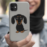 Cute Short Haired Black and Tan Dachshund iPhone 15 Pro Max Case<br><div class="desc">Doxie Lover's iPhone Case. Black and Tan Short Haired Weenie Dog.</div>