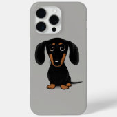 Cute Short Haired Black and Tan Dachshund Case-Mate iPhone Case (Back)