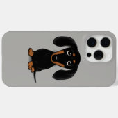 Cute Short Haired Black and Tan Dachshund Case-Mate iPhone Case (Back (Horizontal))