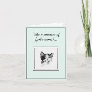 Cute Shorthair Cat Sympathy Card