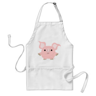 Cute Shorty Cartoon Pig Apron