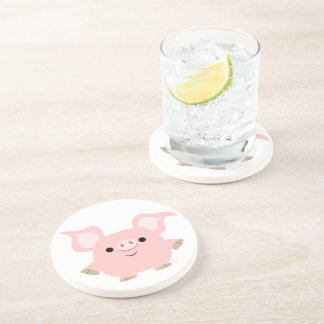 Cute Shorty Cartoon Pig Coaster