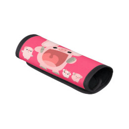 Cute Shouting Cartoon Pigs Luggage Handle Wrap