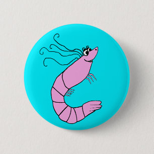 Cute Shrimp 6 Cm Round Badge
