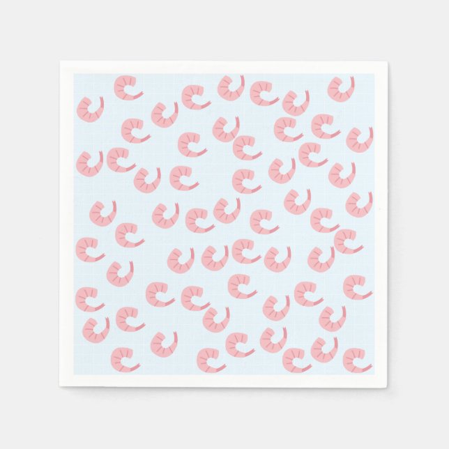 Cute Shrimp Paper Plates Napkin (Front)