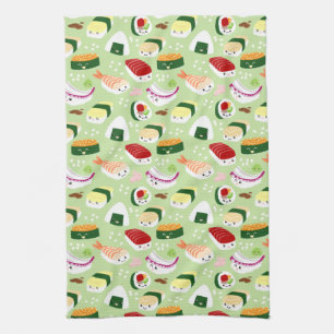 Cute Shushi Pattern Tea Towel