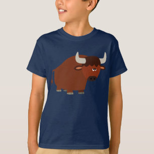 Cute Shy Cartoon Bull Children T-Shirt
