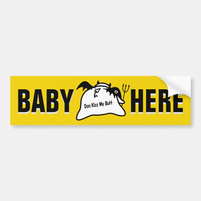 Cute Shy Devil in LOVE Bumper Sticker (Front)