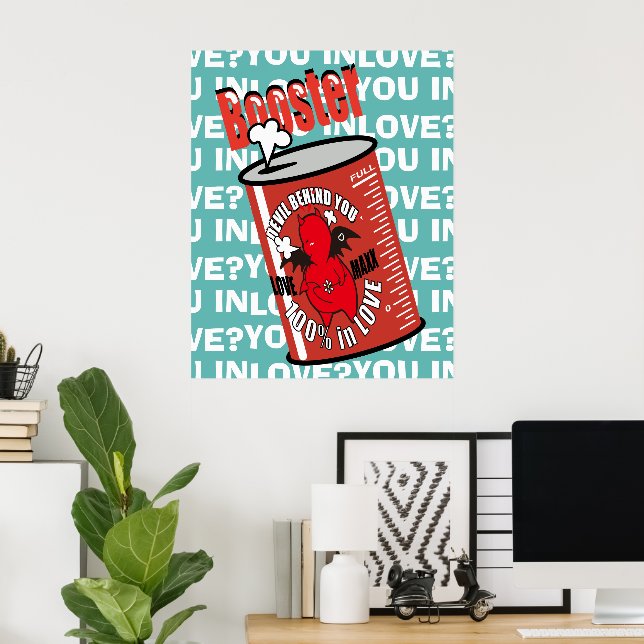 Cute Shy Devil in LOVE Poster (Home Office)