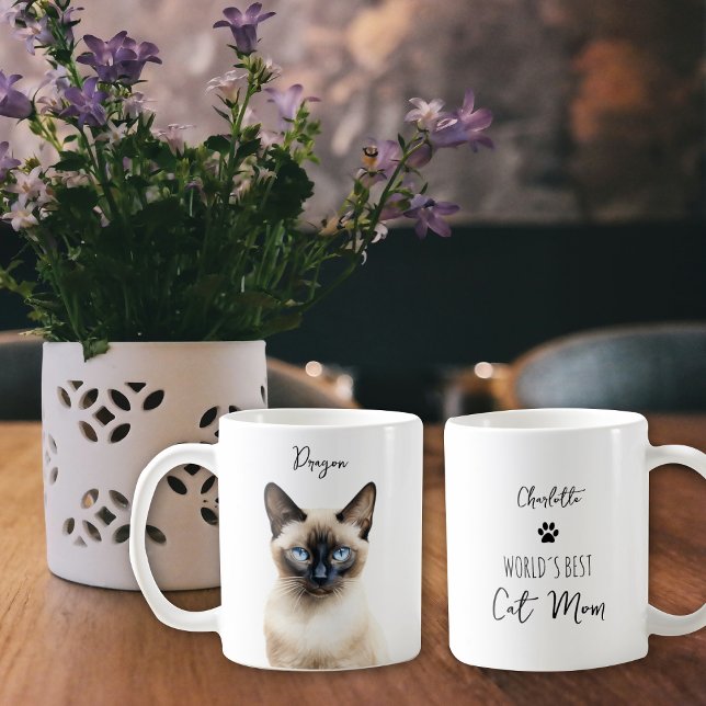 Cute Siamese Cat Custom Best Mum / Dad  Coffee Mug (Creator Uploaded)
