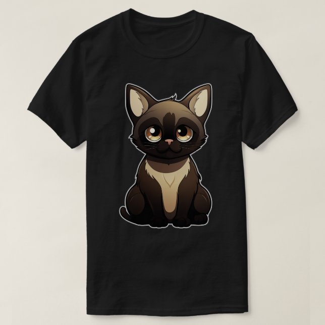 Cute Siamese Cat Lover Funny Siamese Cat 5 T-Shirt (Design Front)
