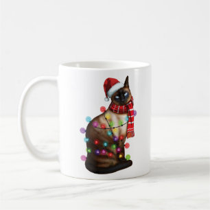 Cute Siamese Cat Lover Funny Xmas Holiday Gift Coffee Mug