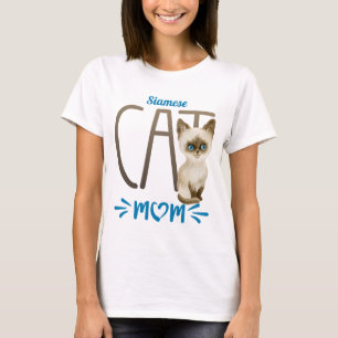 Cute Siamese Cat Mum T-Shirt