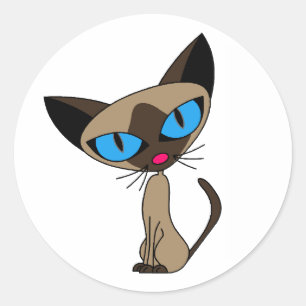 Cute Siamese Cat Stickers