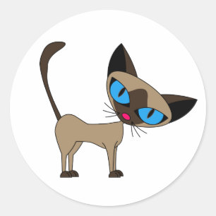 Cute Siamese Cat Stickers