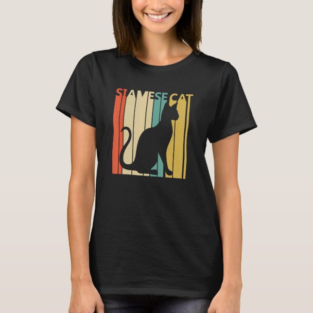 Cute Siamese Cat T-Shirt (Front)