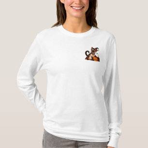 Cute Siamese Cat Witch Halloween T-Shirt