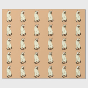 CUTE SIAMESE CAT WRAPPING PAPER
