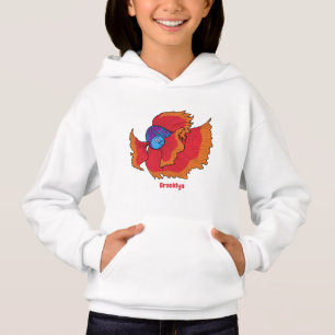 Cute Siamese fighting fish betta cartoon