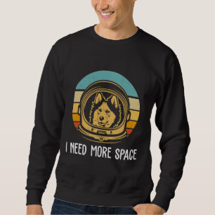 Cute Siberian Husky Astronaut Funny Siberian Husk Sweatshirt