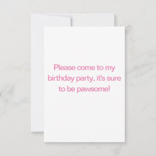 Cute Siberian Husky Birthday Invitation