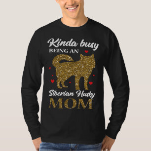 Cute Siberian Husky Dog Mom    Huskie  Wolf Dog  M T-Shirt