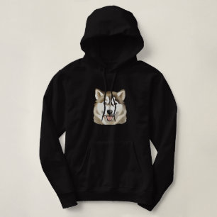 Cute Siberian Husky Dog Wolf Funny huskies Dog MOM Hoodie