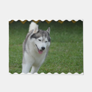 Cute Siberian Husky Doormat