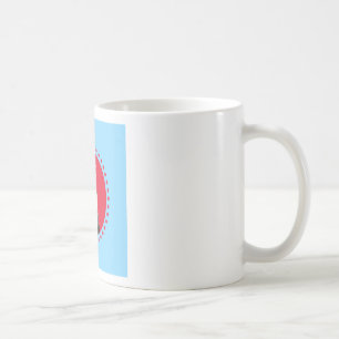 Cute Siberian Husky Happy Birthday blue red dots Coffee Mug