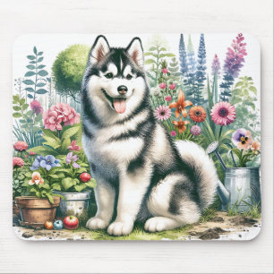 Cute Siberian Husky Mouse Mat