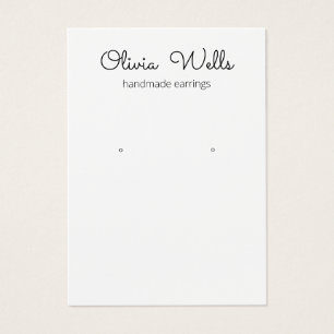 Cute Signature Script Earring Display Card