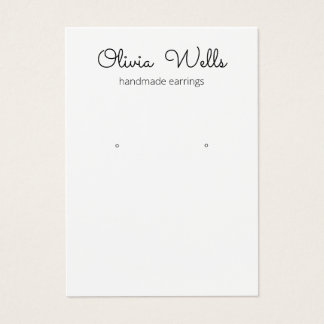 Cute Signature Script Earring Display Card