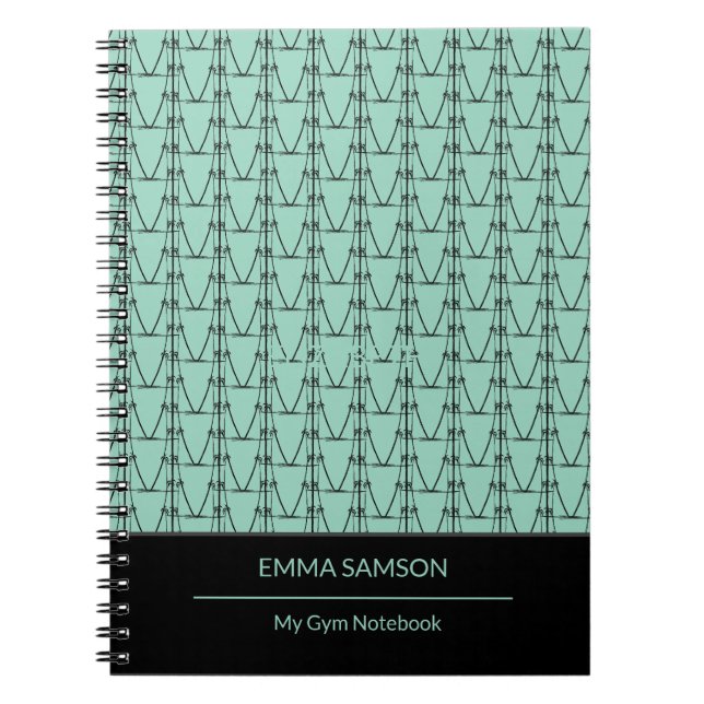 Cute Silhouette Coconut Trees Notebook (Front)