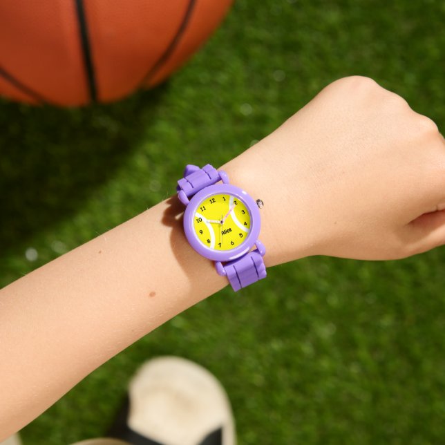 Cute silicone tennis ball watch for sporty kids (Wrist)