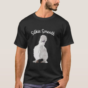 Cute Silkie Chicken Design For Men Women Kids Silk T-Shirt