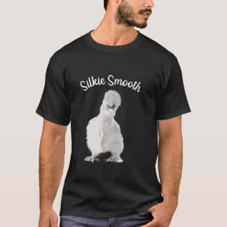 Cute Silkie Chicken Design For Men Women Kids Silk T-Shirt